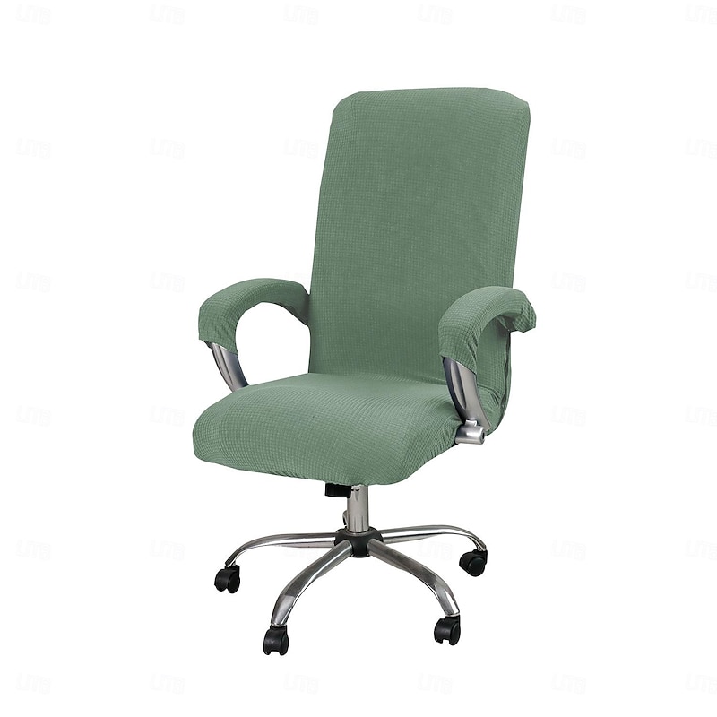 Office Chair Covers, Water Resistant Stretch Computer Chair Slipcover with Durable Zipper Universal Fit Boss Modern Simplism Style High Back Chair2