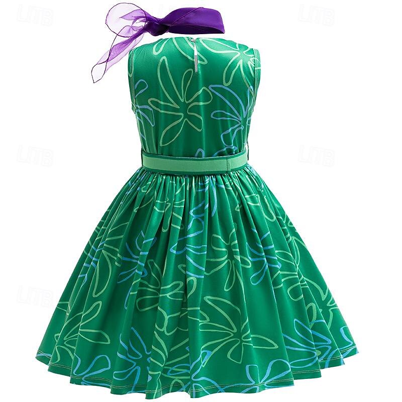 Inside Out 2 Disgust Dress Costume Cute Movie Cosplay for Girls' Adults' Carnival Party3