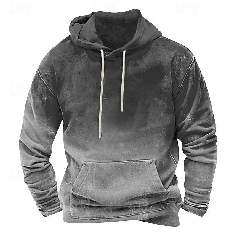 Men's Hoodie Blue Orange Green Gray Hooded Color Block Pocket Sports & Outdoor Daily Holiday Polyester Streetwear Basic Casual Spring &  Fall Clothing Apparel Hoodies Sweatshirts  Long Sleeve3