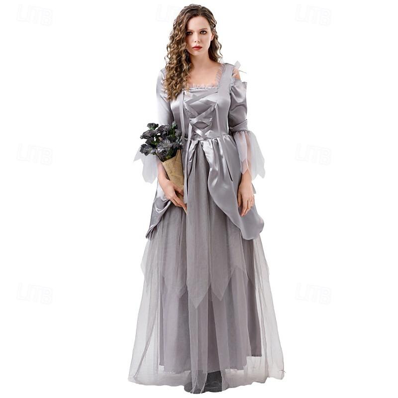 Vampire Ghost Bride Halloween Masquerade Adults' Women's Halloween Easy Halloween Costumes Dress Up2