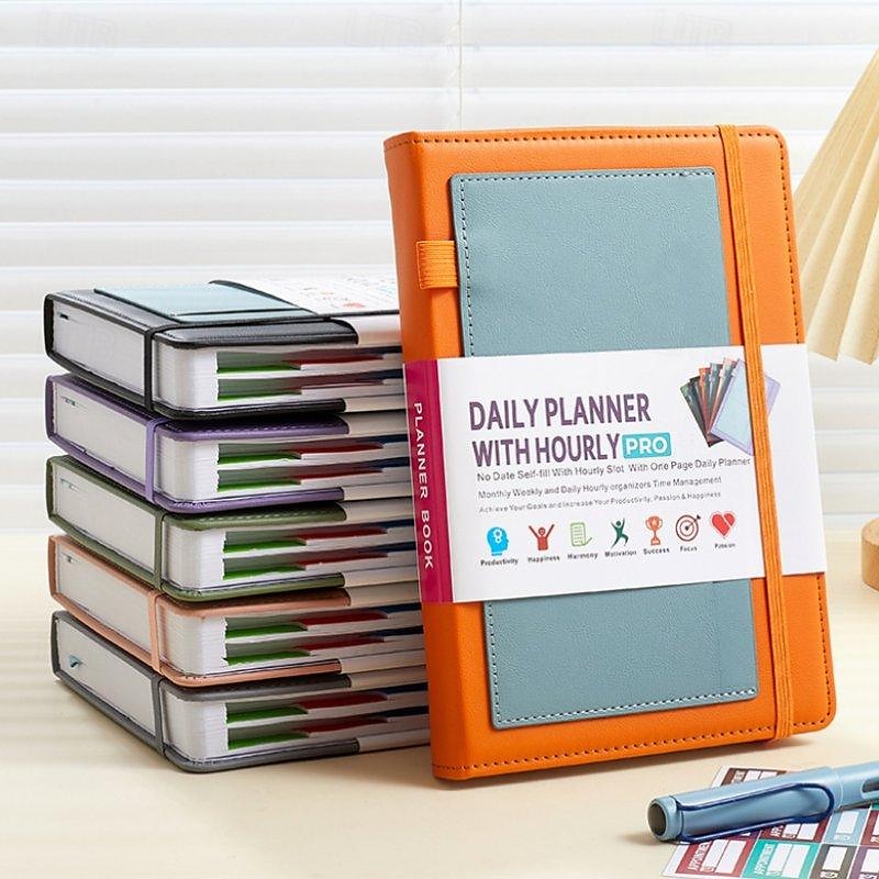 Daily Planner Notebook Productivity Planner Weekly & Monthly Planner Appointment Book To-Do List & Notebook A5 Size 1 PCS