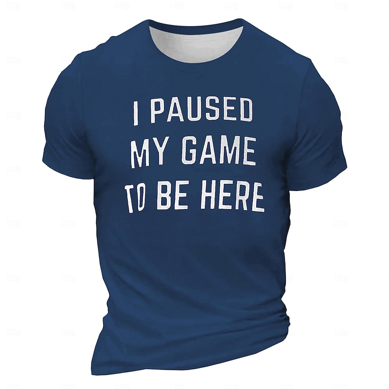 Men's Game Funny T Shirt Short Sleeve T shirt 3D Print Crew Neck Shirt Vintage Cool Party Holiday Light Brown Black Red Summer Spring Clothing Apparel S M L XL XXL XXXL4