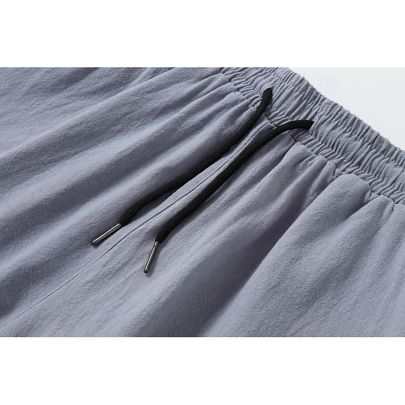 Men's Summer Shorts Pocket Solid Colored Outdoor Sports Short Vacation Casual Casual ArmyGreen Black Low Waist Micro-elastic2