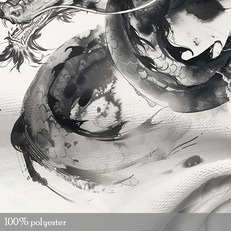 Men's Dragon T Shirt Sleeveless T shirt 3D Print Crew Neck Shirt Fashion Daily Party Street White Summer Spring Clothing Apparel S M L XL XXL XXXL3