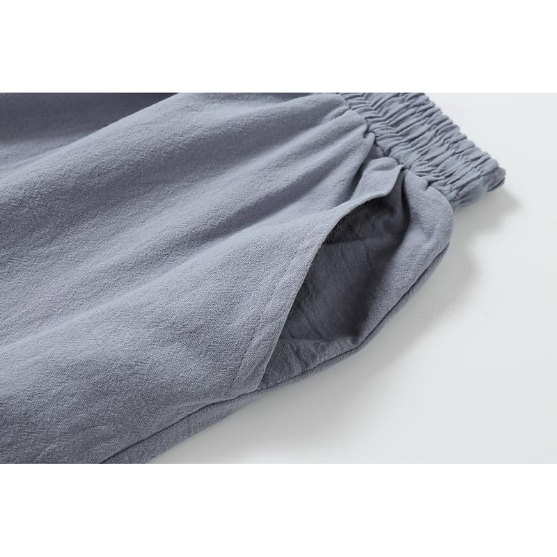 Men's Summer Shorts Pocket Solid Colored Outdoor Sports Short Vacation Casual Casual ArmyGreen Black Low Waist Micro-elastic3