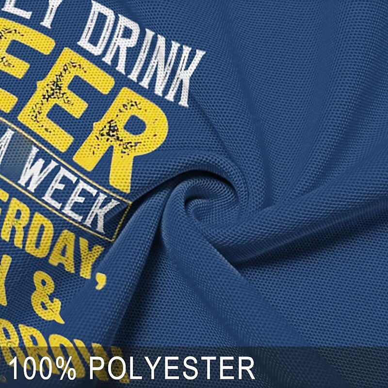 Men's Beer Polo Shirts Short Sleeve Polo Shirts Turndown Sportswear Abstract Casual Formal Work Street Daily 3D Print Spring & Summer Blue3