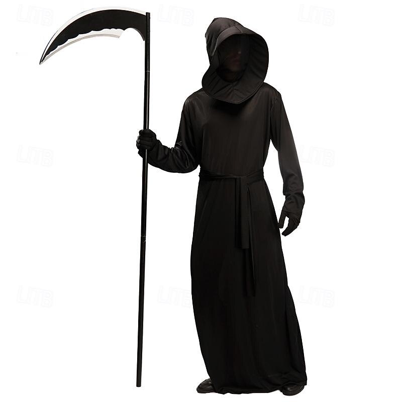 Grim Reaper Cape Cosplay Costume Cloak Adults' Men's Scary Costume Performance Halloween Masquerade Carnival Masquerade Mardi Gras Easy Carnival Costume2