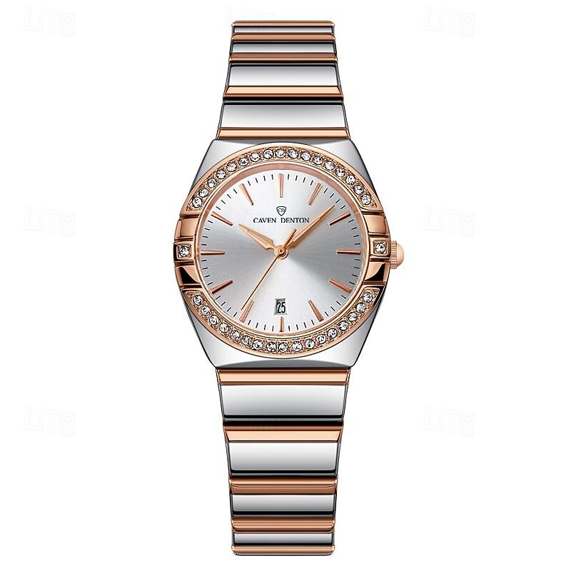 New Fashion Trend Stainless Steel Band Women'S Watch Texture Luminous Calendar Simple Brand Luxury Hundred Quartz Watch Casual Life Travel Sports Watch3