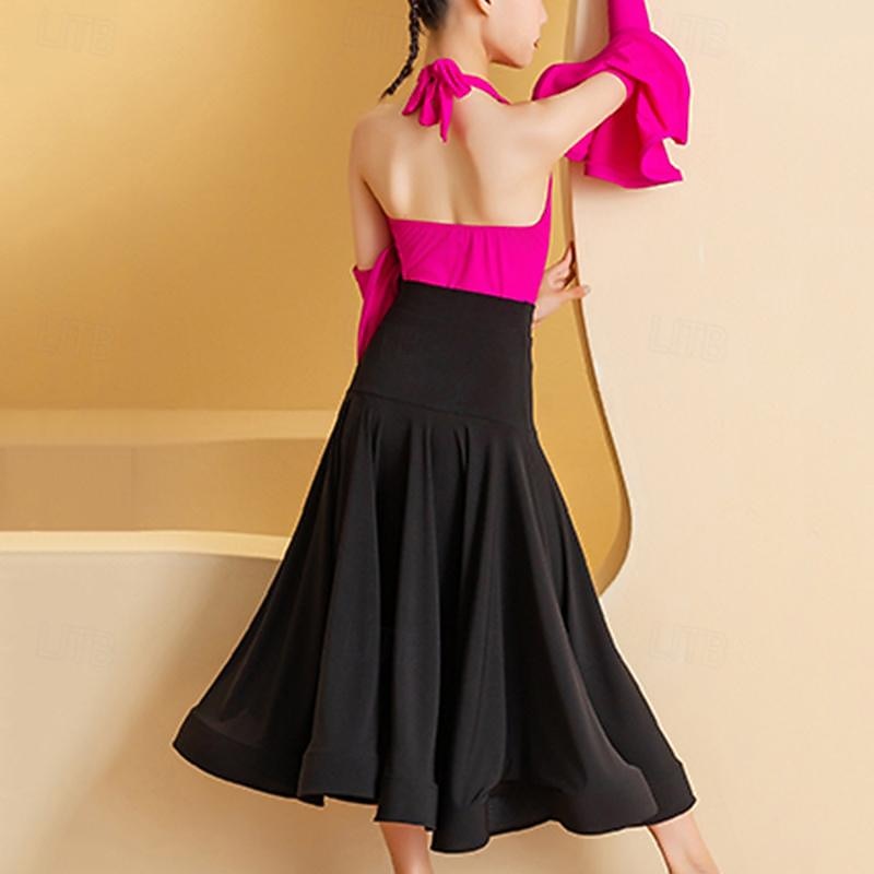 Kids' Dancewear Skirts Splicing Girls' Performance Daily Wear Sleeveless Natural Lycra2