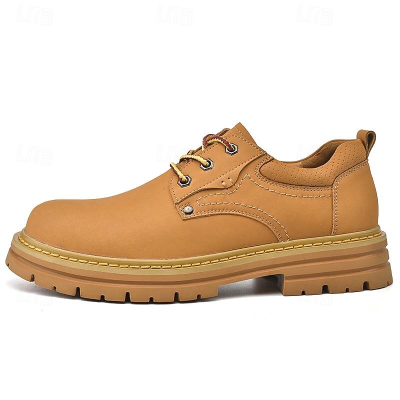 Men's Durable Tan Work Boots, Stylish and Comfortable for Everyday Wear2