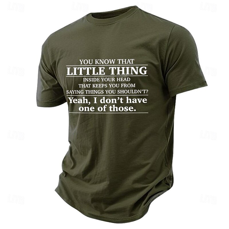 Men's Funny Graphic Tee 'I Don't Have That Little Thing' Sarcastic Short Sleeve T-Shirt