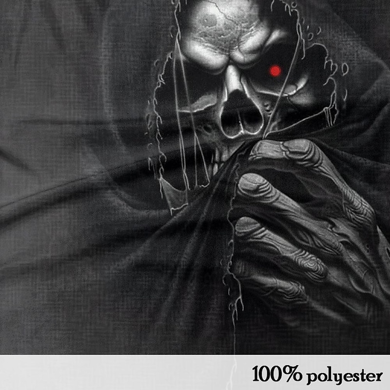 Day of the Dead Men's Skull Polo Shirts Golf Shirt Short Sleeve Polo Shirts Collared Shirts Horror Streetwear Festival Wear Party Outfits 3D Print Buttons Summer Spring Black3