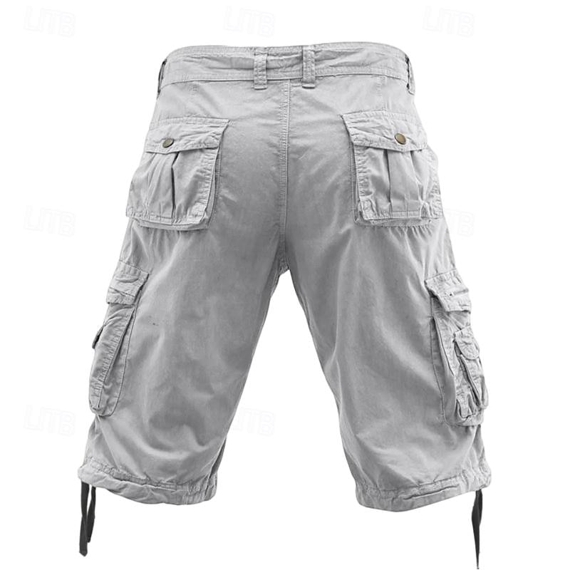 Men's Tactical Shorts Capri Cargo Shorts Cargo Shorts Shorts Hiking Shorts Buttons Multi Pocket Plain Wearable Calf-Length Outdoor Daily Camping & Hiking Fashion Classic Black Wine3