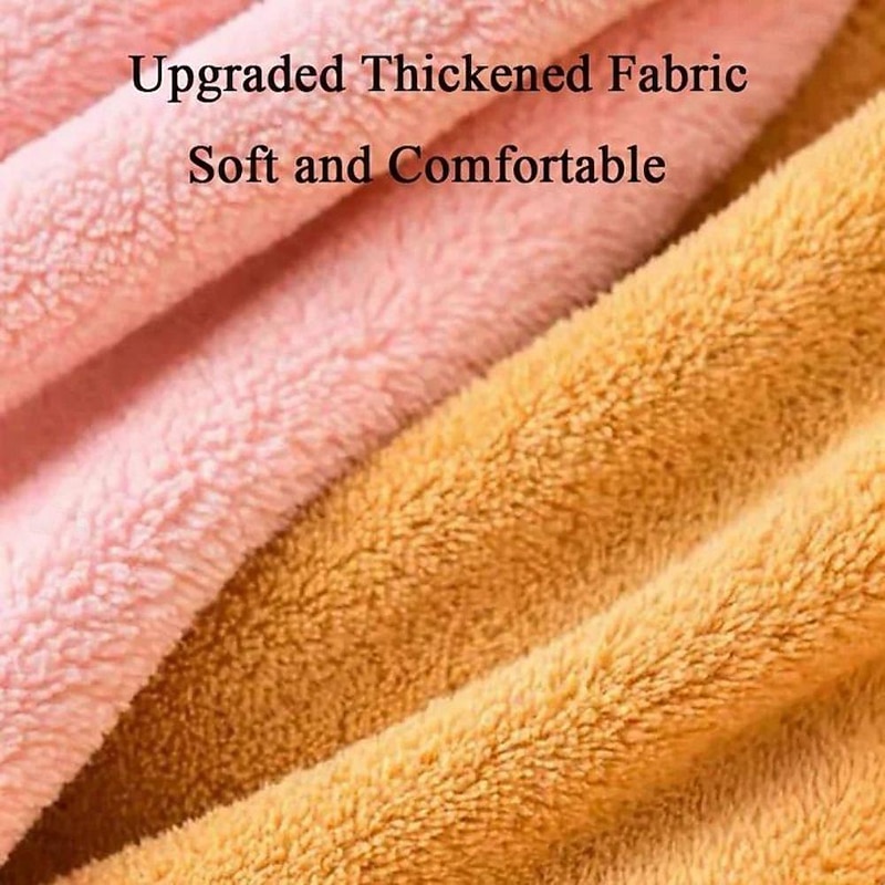 Super Absorbent Hair Towel Wrap for Wet Hair - Quick-Dry, Anti-Frizz, Soft Coral Velvet, Reduces Blow Dryer Heat Damage, Suitable for All Hair Types, Multi-Purpose Use4