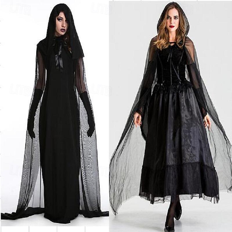 Ghost Zombie Halloween Dress Cosplay Costume The Women In Black Cosplay Adults' Women's Carnival Masquerade Mardi Gras Party / Evening Easy Halloween Costumes Dress Up