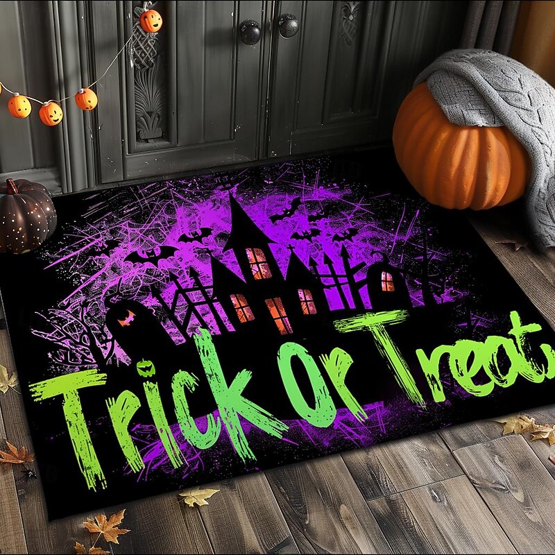 Halloween Decorations Hunted House Doormat Kitchen Mat Floor Mat Non-Slip Area Rug Oil Proof Rug Indoor Outdoor Mat Bedroom Decor Bathroom Mat Entrance Rug4