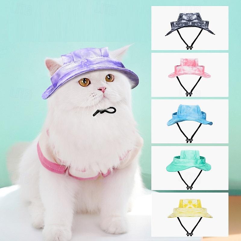 Dog Cat Pets Hats, Caps & Bandanas Adjustable Size Solid For Dog / Cat Solid Colored 1PC