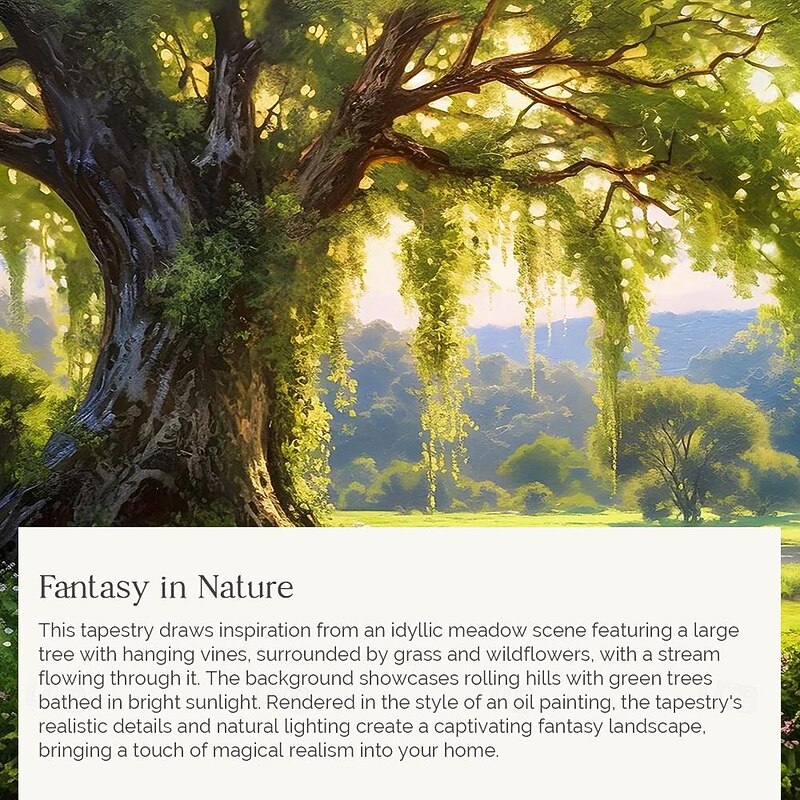 L.T.HOME Tree of Life Landscape Hanging Tapestry Wall Art Large Tapestry Mural Decor Photograph Backdrop Blanket Curtain Home Bedroom Living Room Decoration4