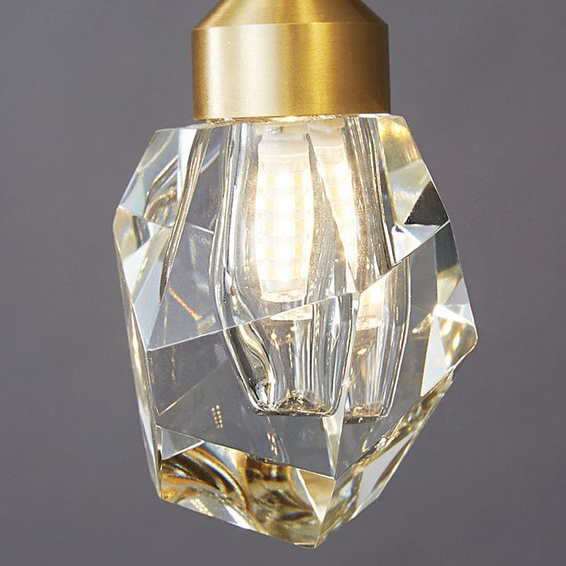 LED Pendant Light Dimmable  1/3/5/7/10/15-Light Nordic Glass Ball Home Decor Modern Crystal Chandelier Simple Home Decoration Chandelier Dining Room Bar Counter 85-265V ONLY DIMMABLE WITH REMOTE CONTROL2