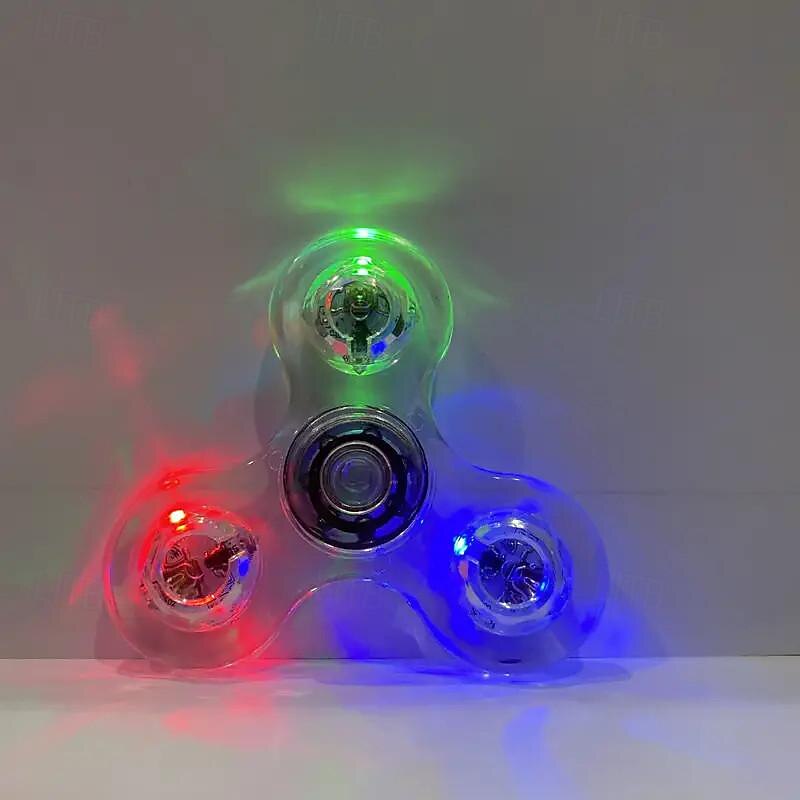 Colorful Luminous Crystal Gyro Transparent Led Fidget Spinner 's Stress Reliever3