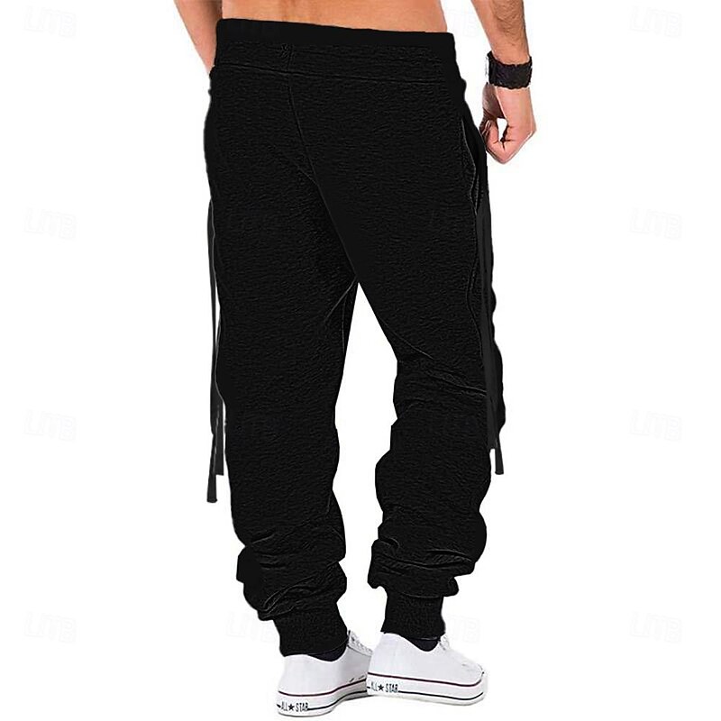 Men's Flag Skull Sweatpants Joggers Mid Waist Casual Outdoor 3D Print Fall & Winter Black2