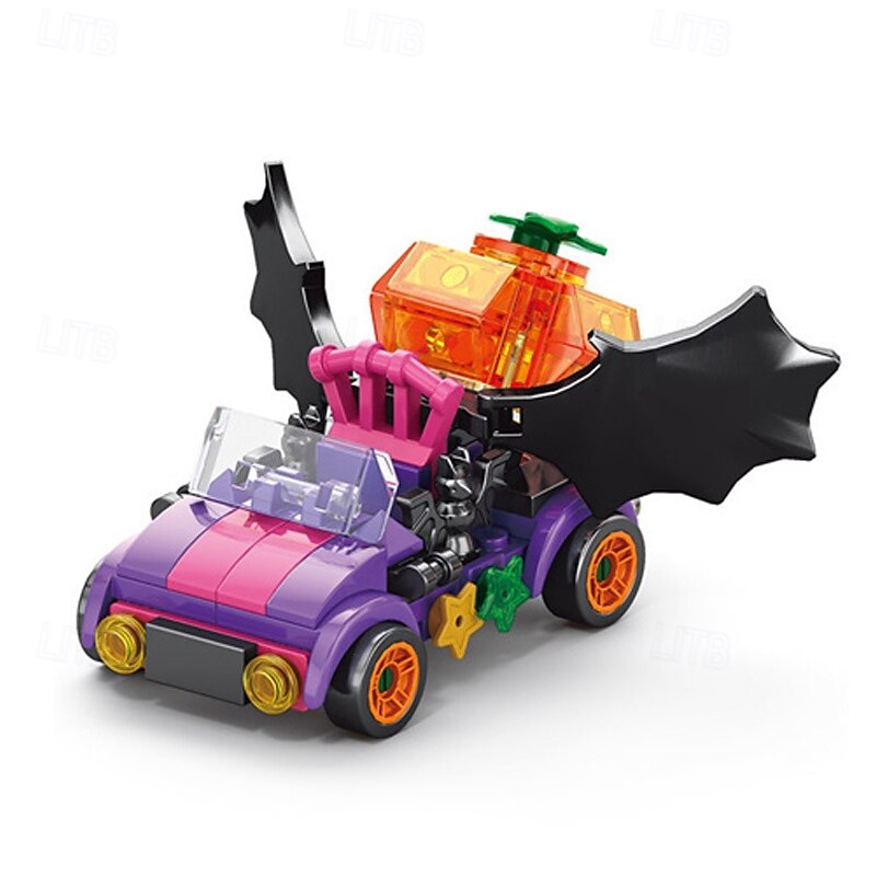 Halloween Party Favors Toys for Kids, Halloween Haunted House 6 in 1 Building Blocks Set Gift 601PCS,Halloween Toys Mini Cute Bricks Goodie Bags Fillers Classroom Prizes for Boys or Girls 6-124