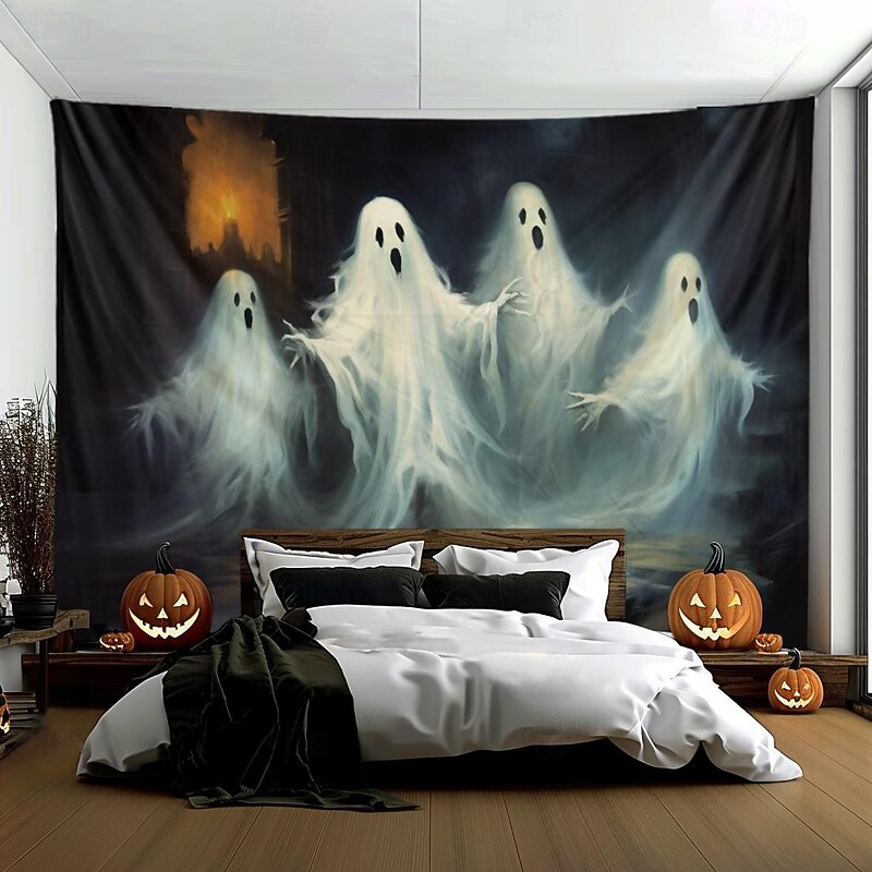 Halloween Decorations Ghost Field Hanging Tapestry Wall Art Large Tapestry Mural Decor Photograph Backdrop Blanket Curtain Home Bedroom Living Room2