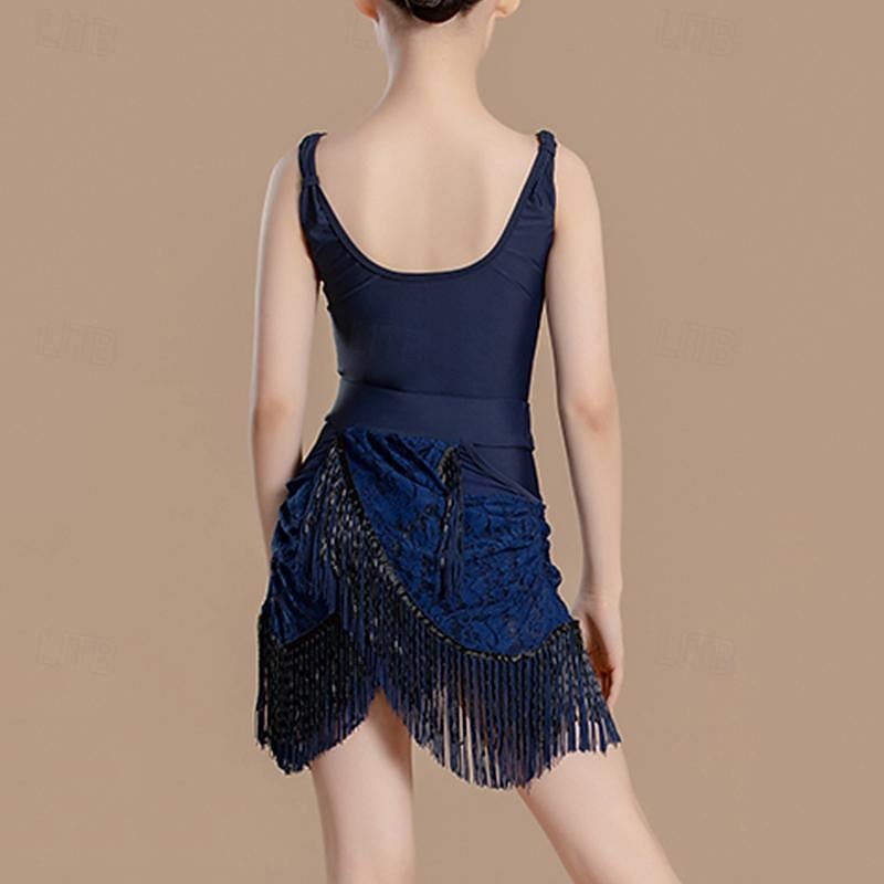 Kids' Dancewear Skirts Tassel Girls' Performance Daily Wear Sleeveless Natural Spandex Lace2