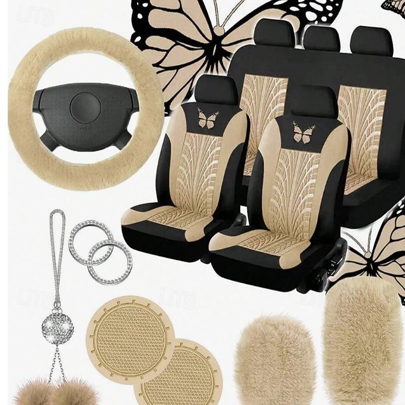 FYAUTOPER 9 PCS Car Seat Cover for Wear-Resistant Comfortable Easy to Install for Car2