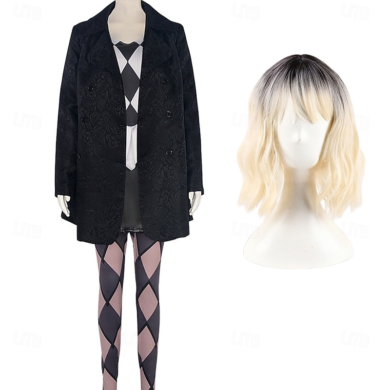 Joker: Folie à Deux Joker 2 Harley Quinn Skirt Coat Women's Movie Cosplay Cosplay Costume Halloween Carnival Masquerade Party / Evening With Costume Wigs