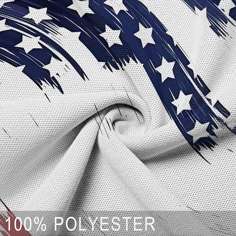 Men's American Flag Veterans Polo Shirts Golf Shirt Short Sleeve Polo Shirts V Neck Streetwear Vacation Wear Party Outfits 3D Print Spring & Summer White3