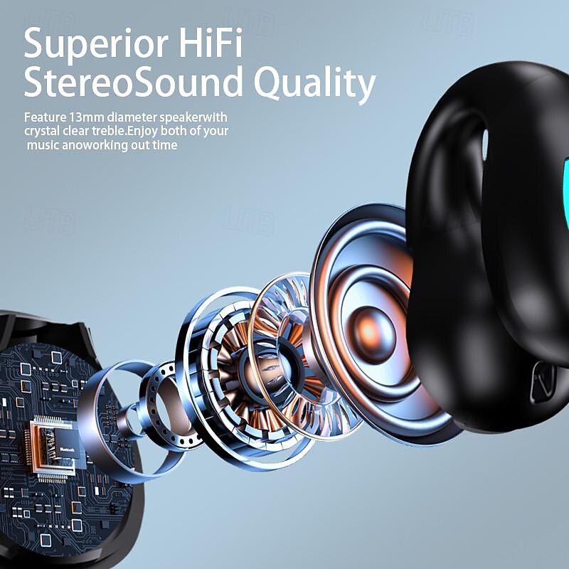 New clip-on Bluetooth headset wireless noise reduction no-ear painless sports ear clip headset3