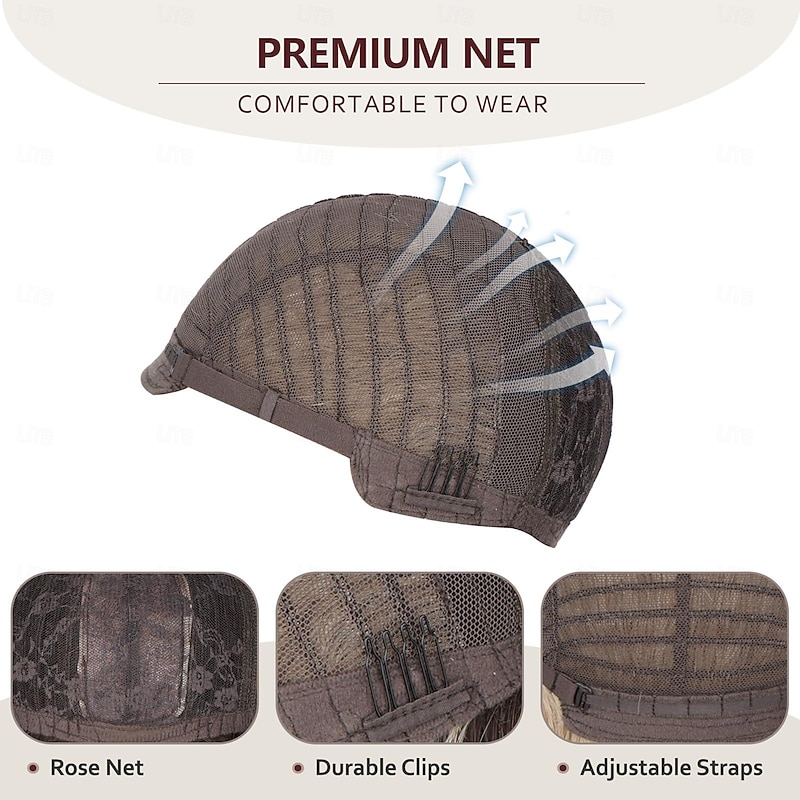 Ombre Blonde Wig with Bangs for Women 14 Inch Shoulder Length Short Bob Wavy Curly Wig Platinum Blonde Wig Heat Resistant Synthetic Wigs Halloween Wigs3