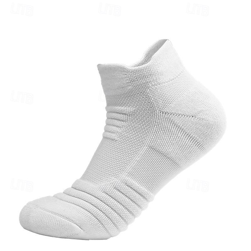 Men's 4 Pairs Multi Packs Socks Running Socks Casual Socks Black White Color Plain Vacation Sports & Outdoor Daily Basic Medium Spring Fall Fashion Casual4