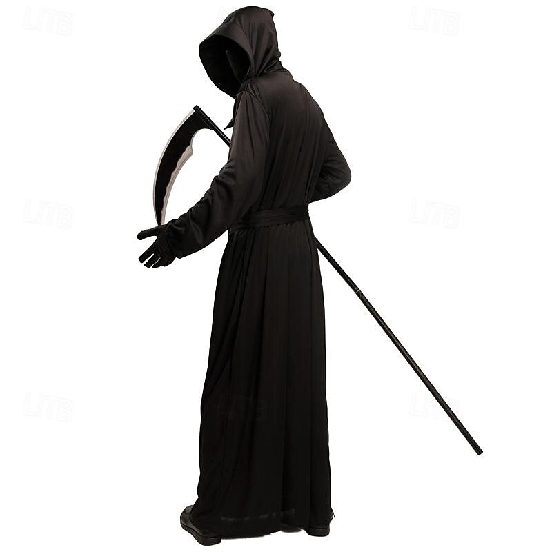 Grim Reaper Cape Cosplay Costume Cloak Adults' Men's Scary Costume Performance Halloween Masquerade Carnival Masquerade Mardi Gras Easy Carnival Costume4