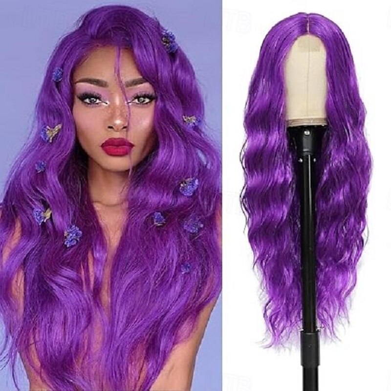 Cosplay Long Wig 28 Inch Middle Part Synthetic Wig Realistic Gifts Party Wigs for Women Daily Use Colorful Wigs Halloween Wigs4