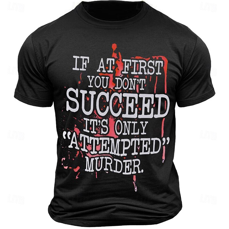 Men's Halloween Letter Print T Shirt Tee Top 100% Cotton Short Sleeve Graphic Shirt Black White Comfortable Tee Street Sports Outdoor Fashion Designer Clothing2