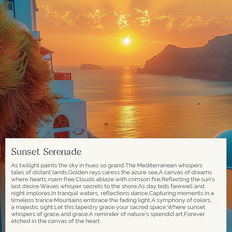 Greece Landscape Hanging Tapestry Wall Art Large Tapestry Mural Decor Photograph Backdrop Blanket Curtain Home Bedroom Living Room Decoration3