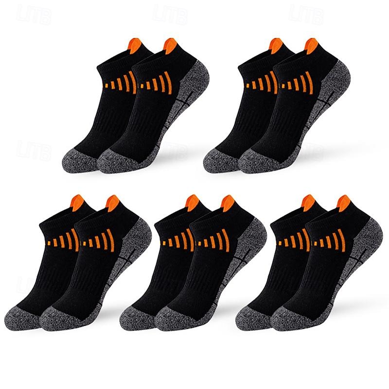 Men's 5 Pairs Multi Packs Socks Running Socks Casual Socks Black White Color Color Block Sports & Outdoor Daily Vacation Basic Thin Summer Spring Fashion Casual2