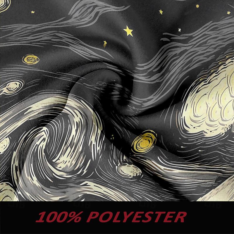 Men's Starry Sky Winter Coat Overcoat Coat With Pockets Casual Vacation Daily Wear Going out Print Front Pocket Fall & Winter Turndown Long Sleeve Black3