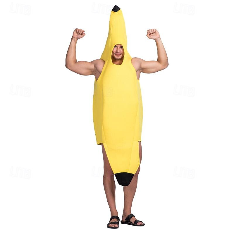 Banana Halloween Cosplay Costume Funny Costumes Carnival Costume Cosplay Adults' Men's Women's Carnival Masquerade Mardi Gras Performance Party Halloween Easy Halloween Costumes Dress Up