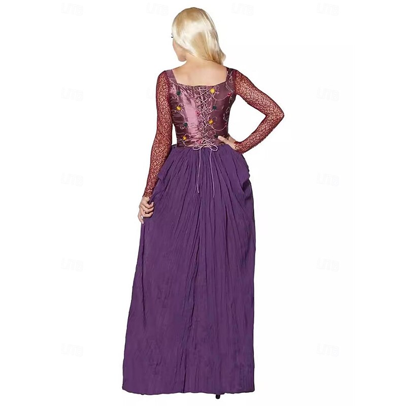 Hocus Pocus Witch Sarah Dress Cosplay Costume Ethnic Transitional Movie Cosplay for Women's Adults' Halloween Carnival Masquerade Event / Party Masquerade4