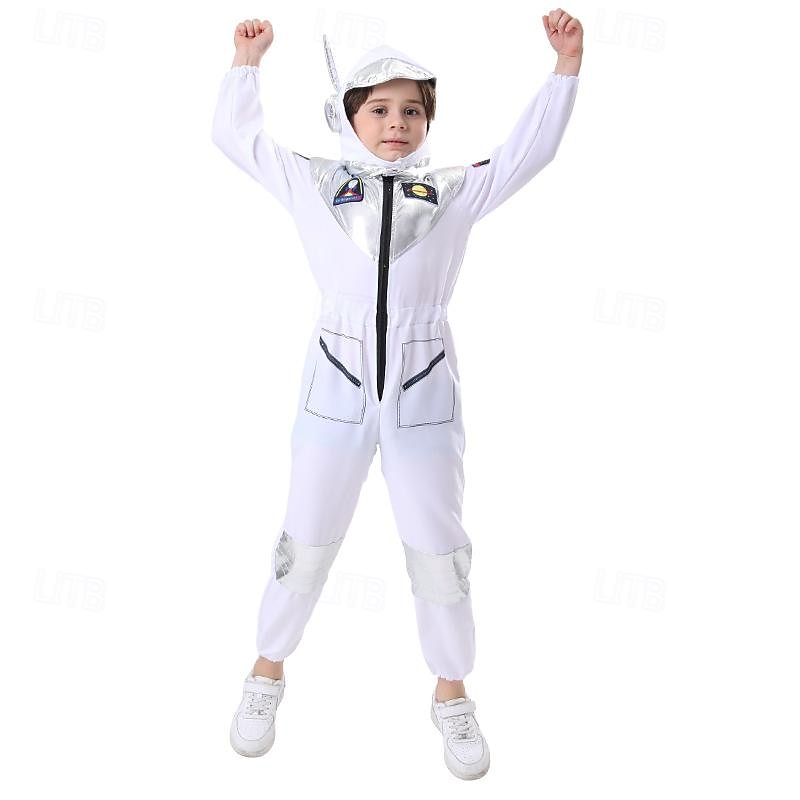 Astronaut Halloween Masquerade Carnival Costume Cosplay Kid's Boys' Girls' Carnival Performance Easy Halloween Costumes Dress Up4