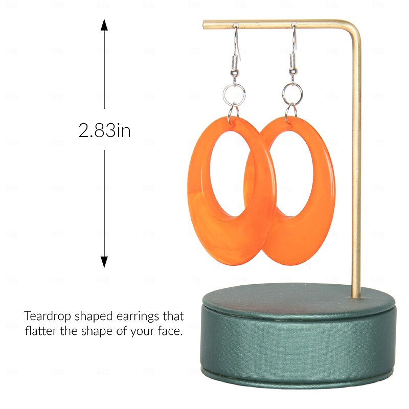 Women Rope Short Curly Red Orange Wig with Orange Oversized Jewelry Set Carnival Party Wig Outfit Halloween Wigs4