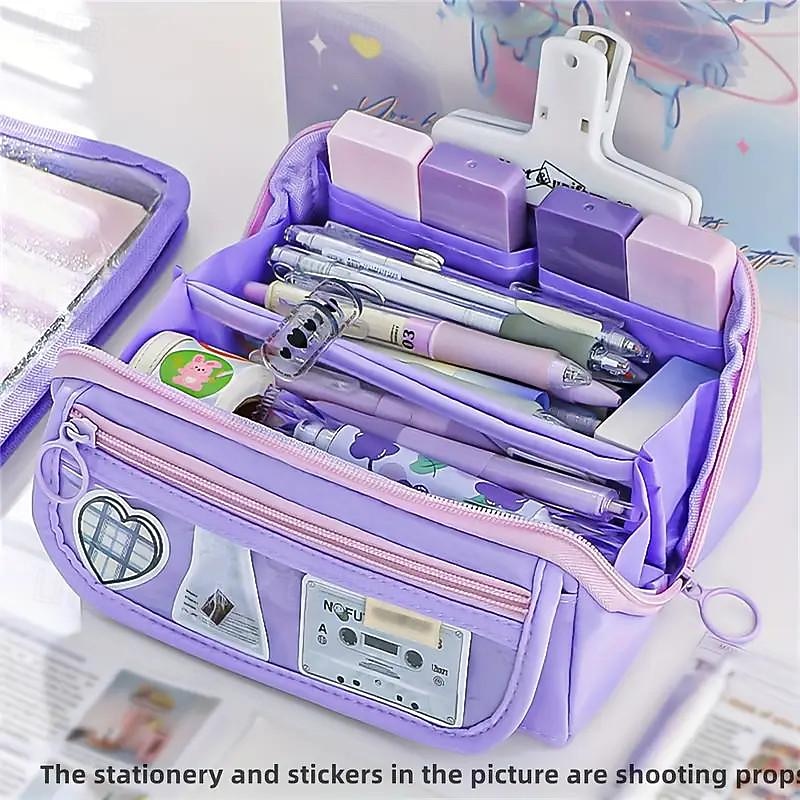 Large Capacity Student Pencil Case High Appearance Level Girl Stationery Case Multi-functional Pencil Case