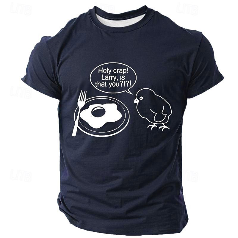 Men's Funny T Shirt Short Sleeve T shirt 3D Print Crew Neck Shirt Vintage Cool Party Holiday Black Blue Green Summer Spring Clothing Apparel S M L XL XXL XXXL4