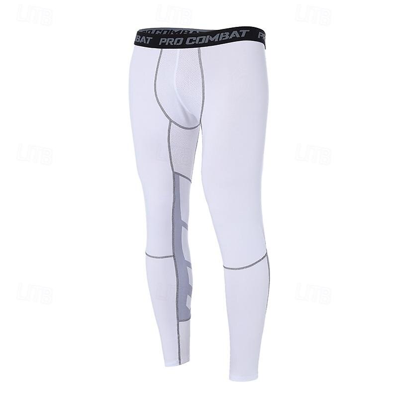 Men's Athletic Pants Elastic Waistband Pants / Trousers Outdoor Sports & Outdoor Athletic Fall Quick Dry Soft Marathon Running Workout Tailored Fit Sportswear Activewear Color Block White Blue Green3