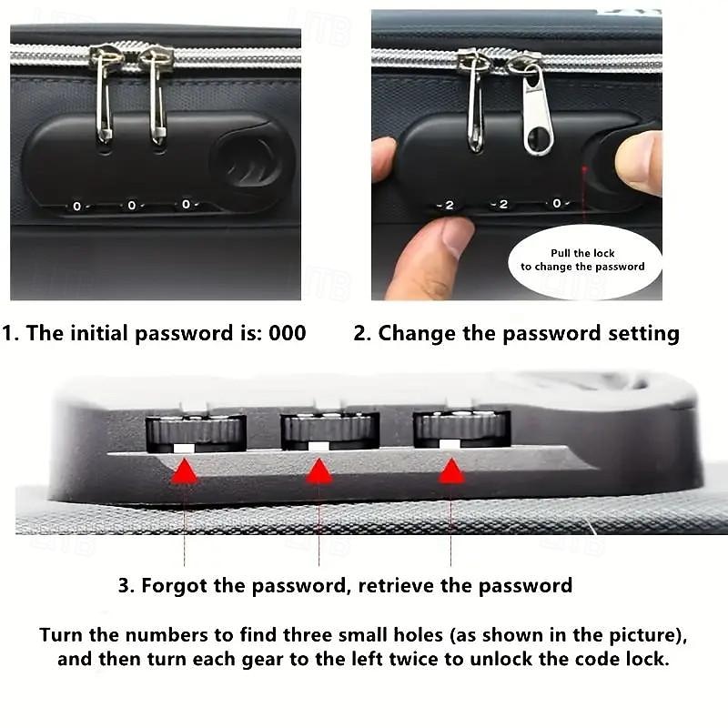 Password Lock Pen Bag Large Capacity Four-layer Multi-functional Stationery Bag in Primary School Students Simple Anti-theft Pencil Case3