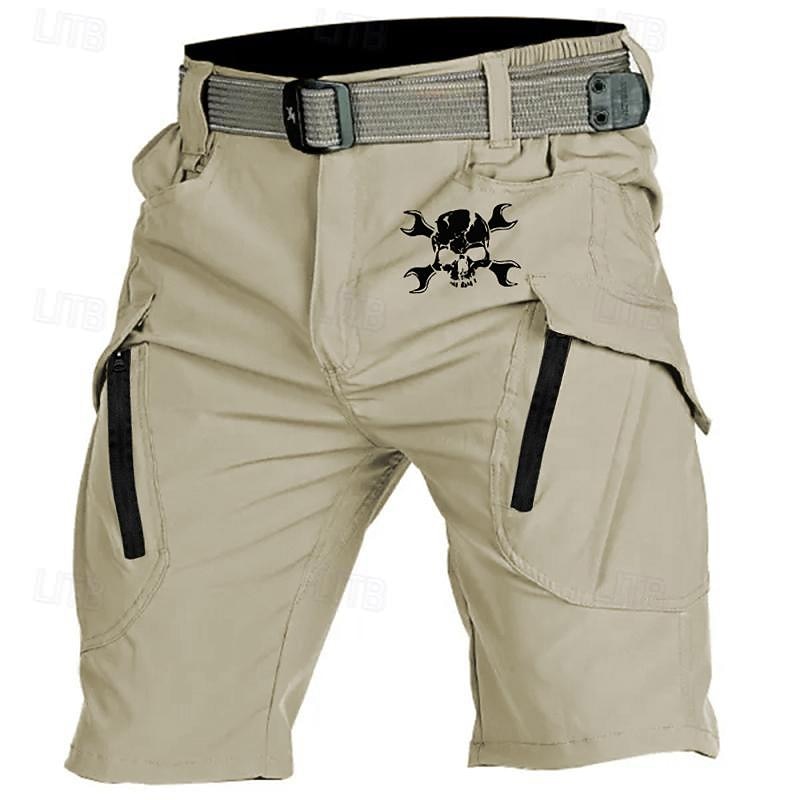 Men's Graphic Prints Halloween Costumes Cargo Shorts Work Shorts Mid Waist Streetwear Novelty Casual Daily Going out Side Pockets Elastic Waist Drawstring Designer Clothing Apparel