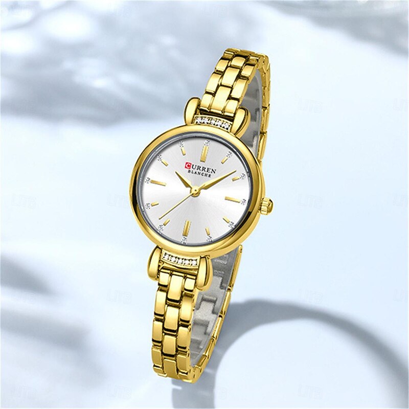 CURREN Women Quartz Watch Minimalist Fashion Casual Wristwatch Waterproof Decoration Stainless Steel Watch3